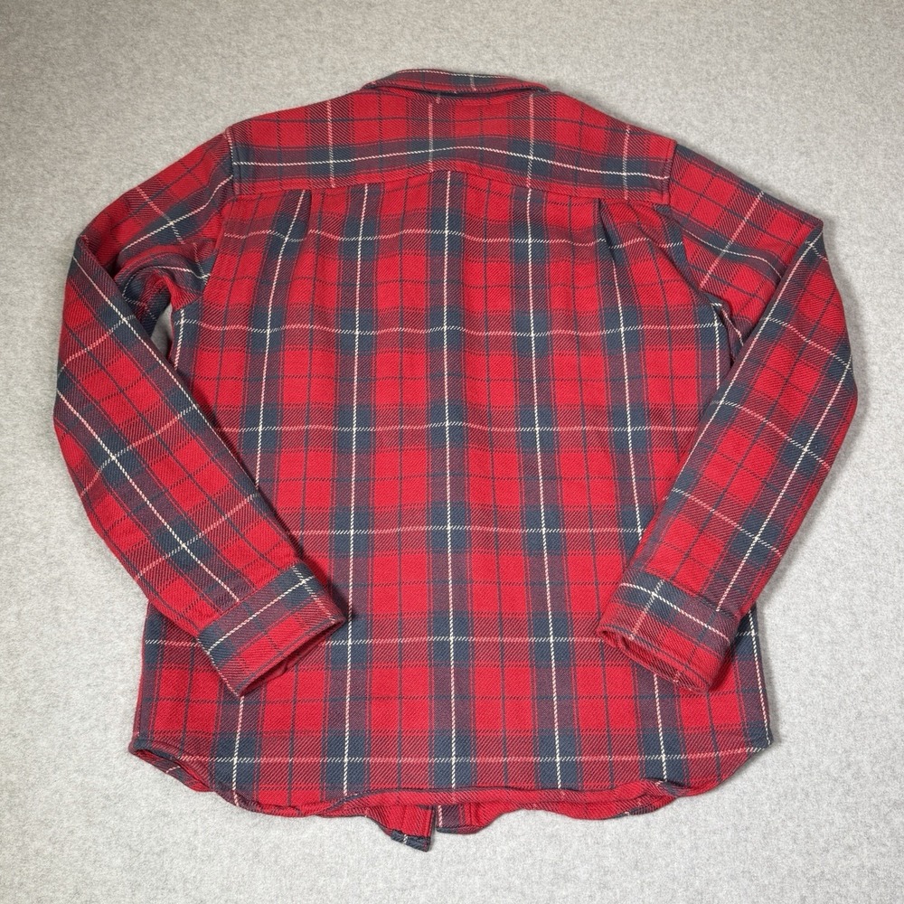 Dark Seas Division Anchor Pin Heavy Flannel Button Front Shirt Mens Medium Plaid - Picture 9 of 9